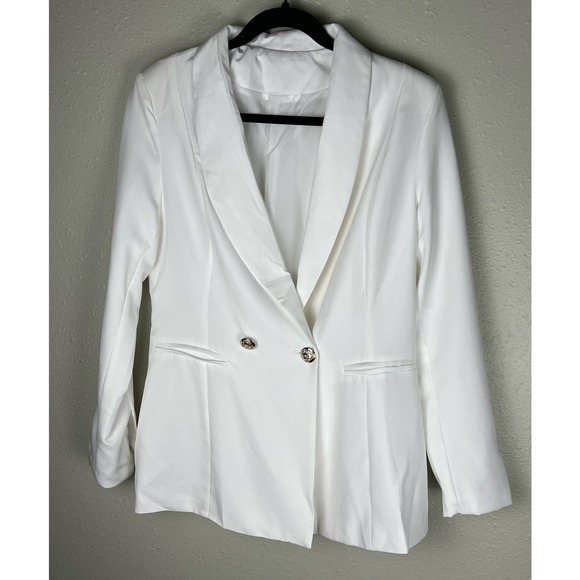 New Women's Blazer Suits Two Piece Solid Work Pant Suit for Business Size XL - Picture 3 of 16